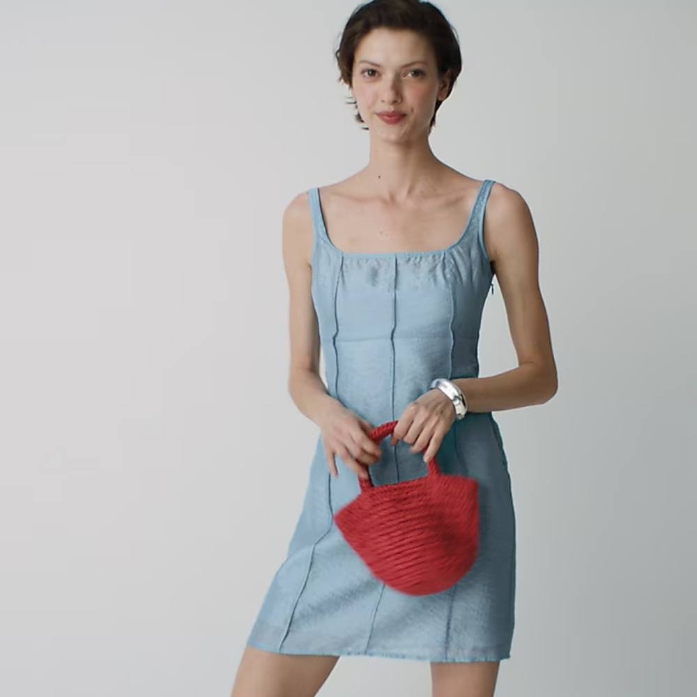 🎁Light Blue Sleeveless Sheer Dress